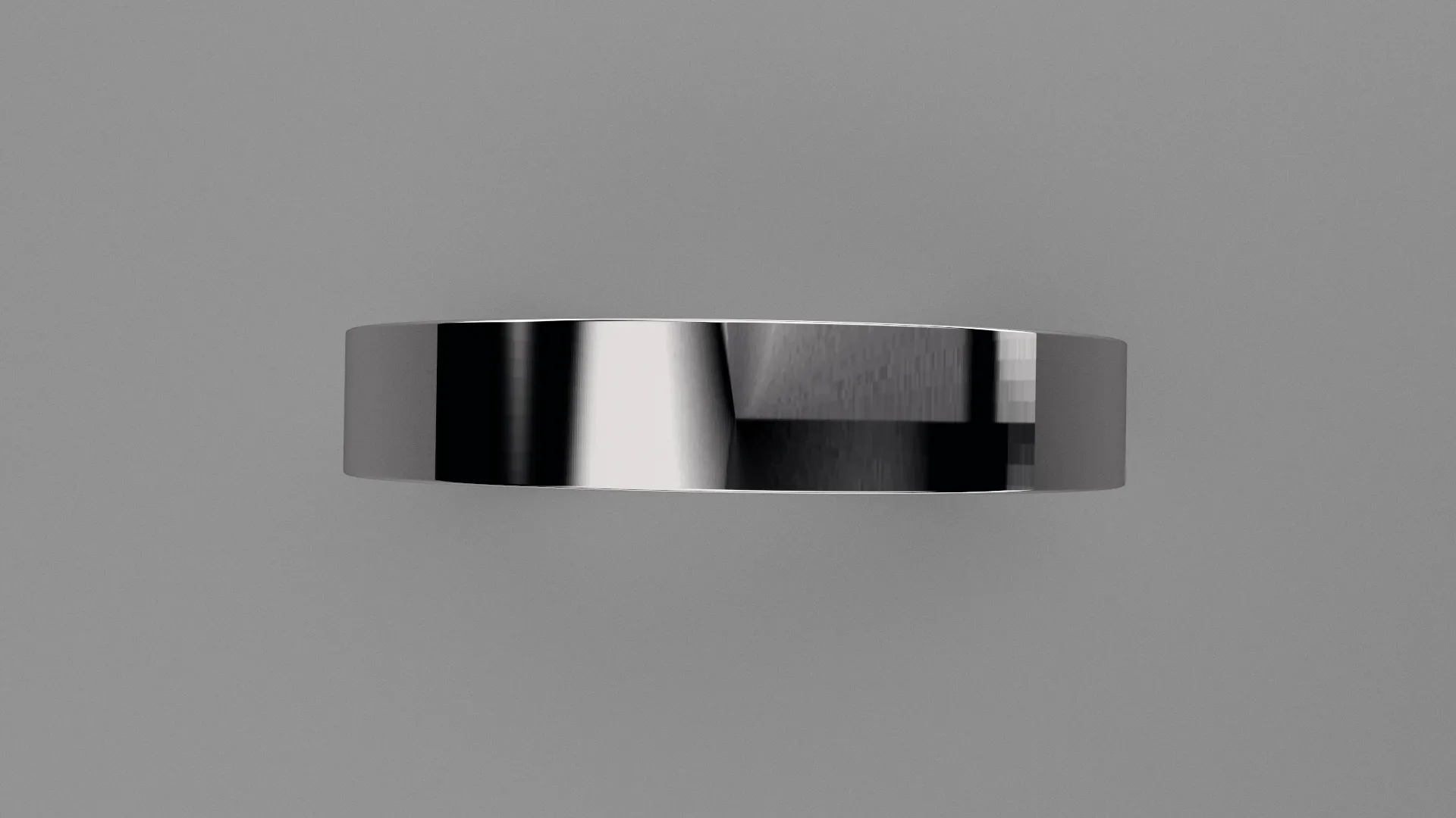 Polished Sterling Silver 4mm Flat Wedding Band