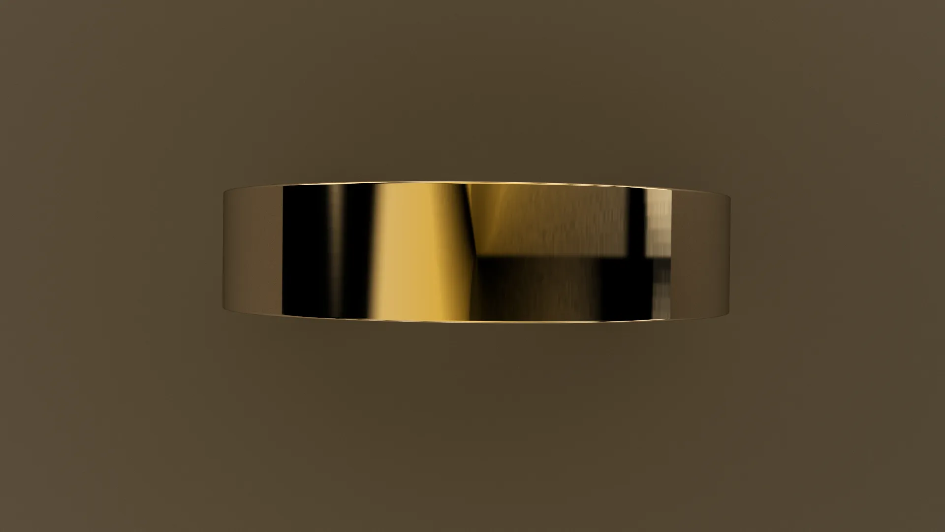 Polished Yellow Gold 5mm Flat Wedding Band