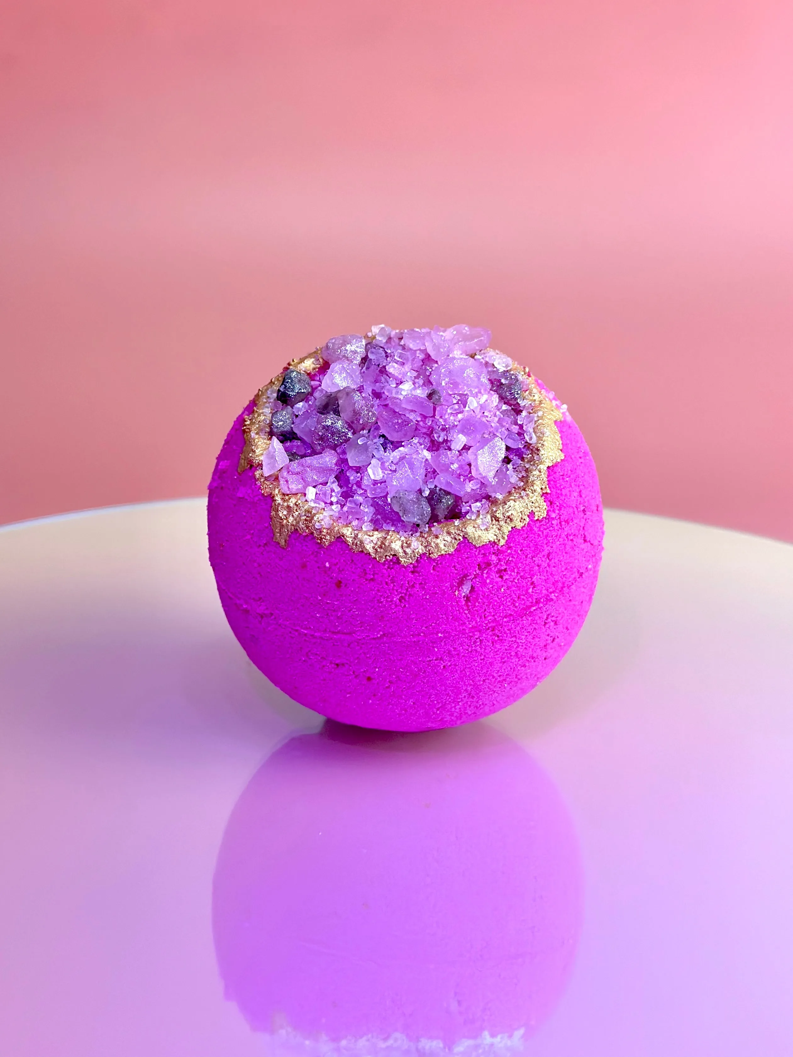 POOL PARTY | 14oz JUMBO Hot Pink Geode Bath Bomb