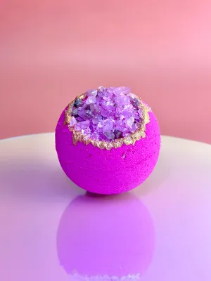 POOL PARTY | 14oz JUMBO Hot Pink Geode Bath Bomb