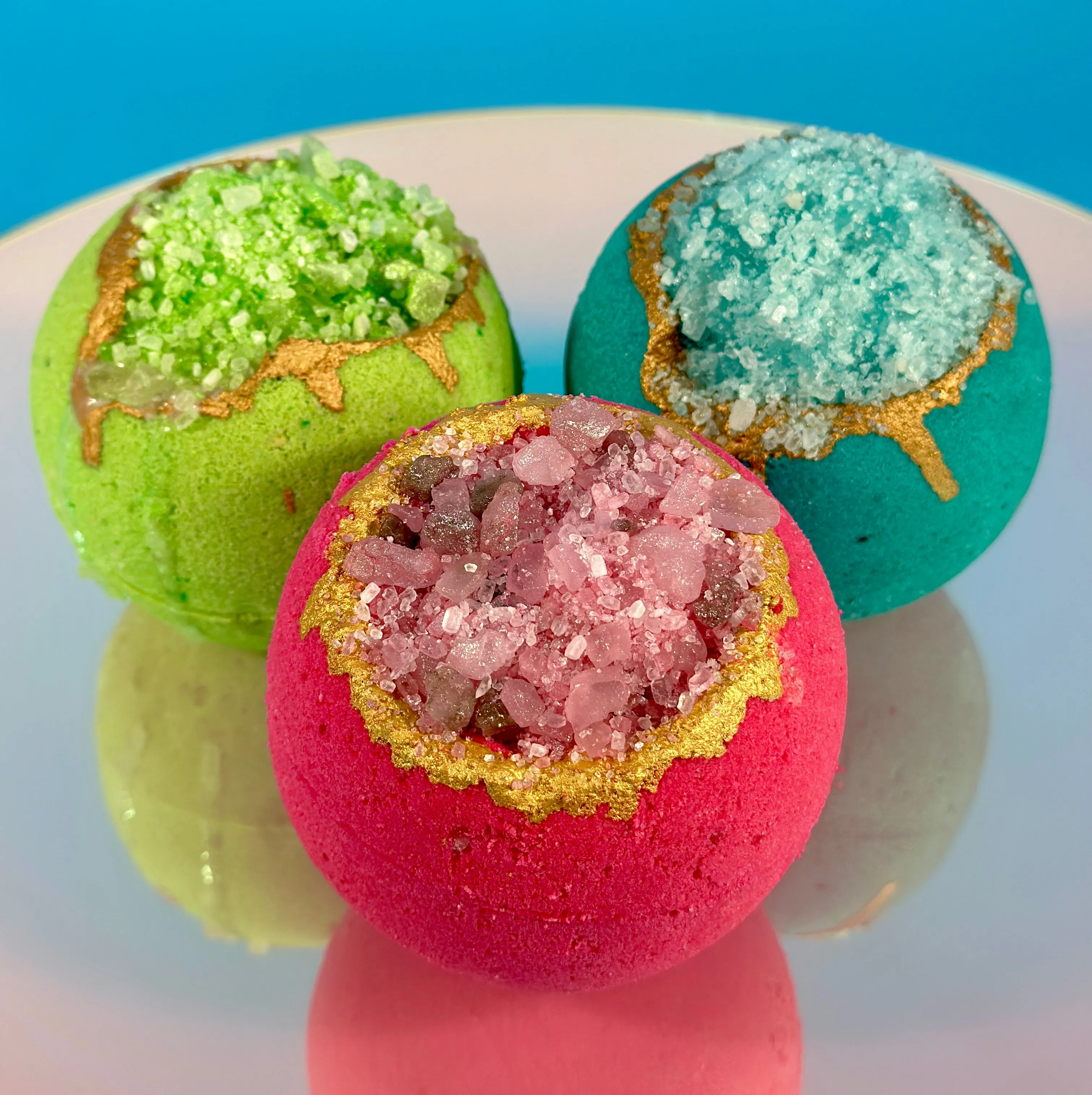 POOL PARTY | 14oz JUMBO Hot Pink Geode Bath Bomb