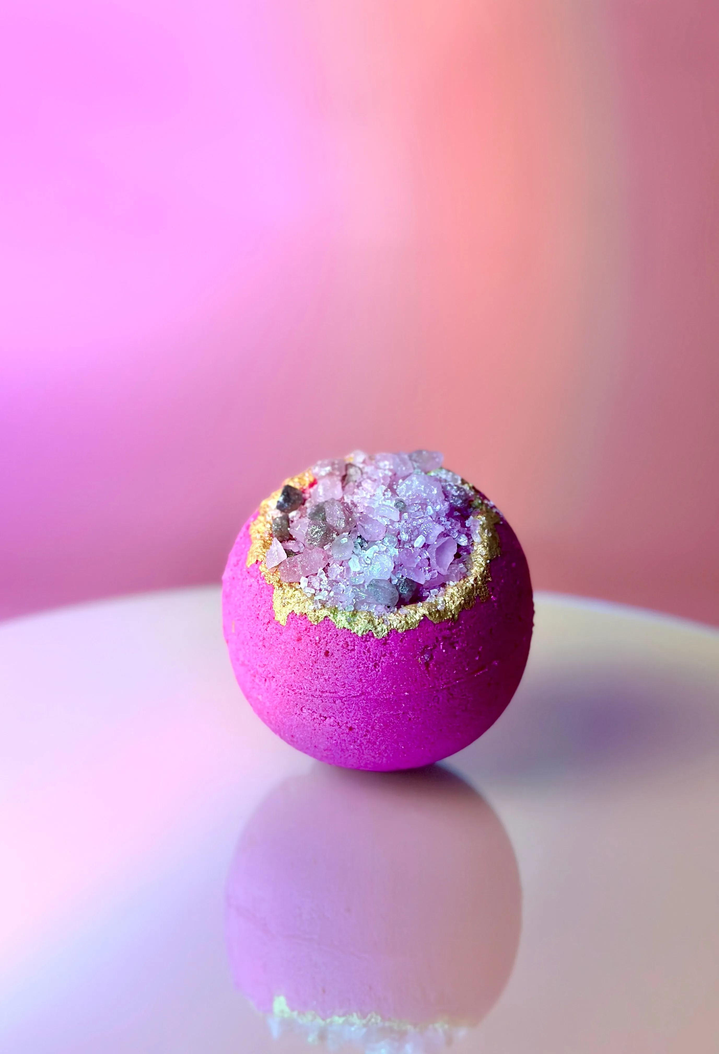 POOL PARTY | 14oz JUMBO Hot Pink Geode Bath Bomb