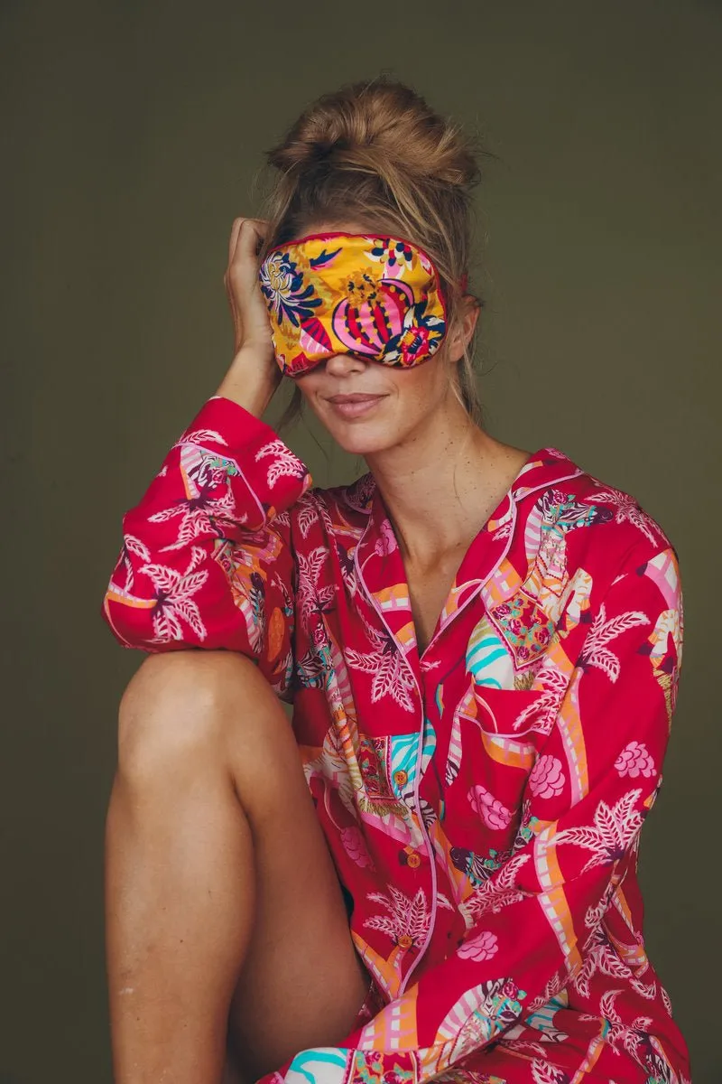 Powder Silk Fantasy Floral Eye Mask