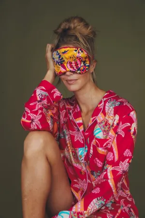 Powder Silk Fantasy Floral Eye Mask
