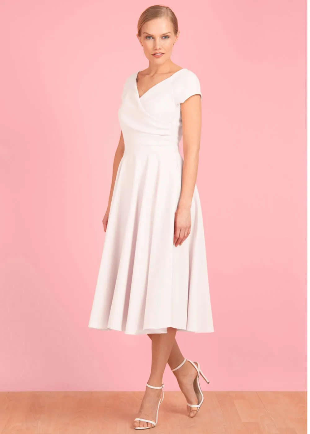 Pretty Dress Company Hourglass 50's Swing Dress Ivory