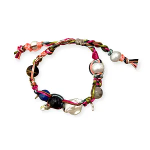 Psychedelic Tropical Diamond Sunset Rocker Bracelet