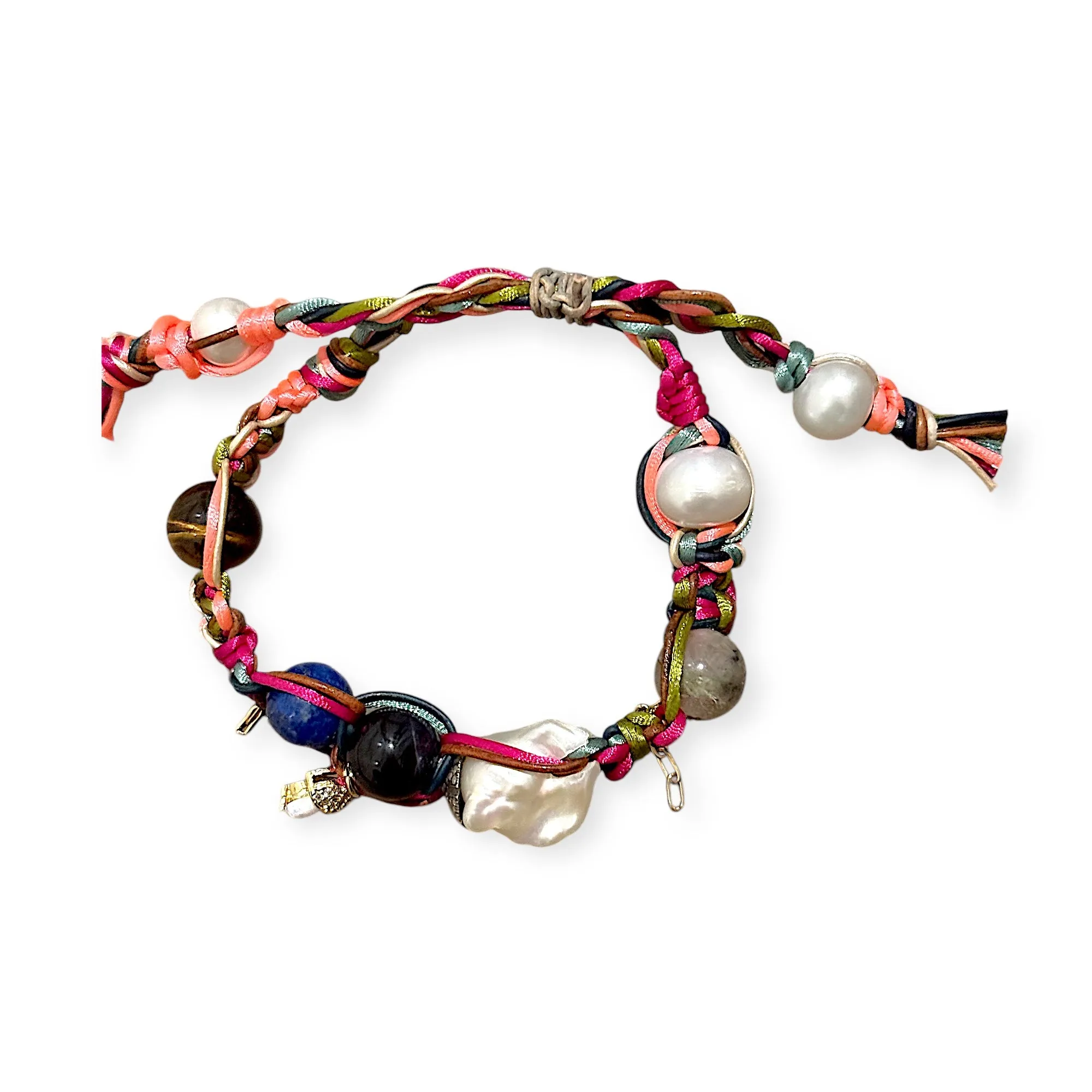 Psychedelic Tropical Diamond Sunset Rocker Bracelet