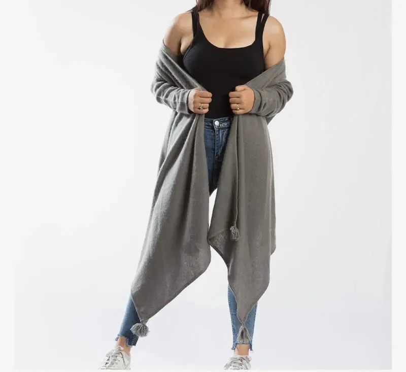 Pure Pashmina Outer High-Low Style