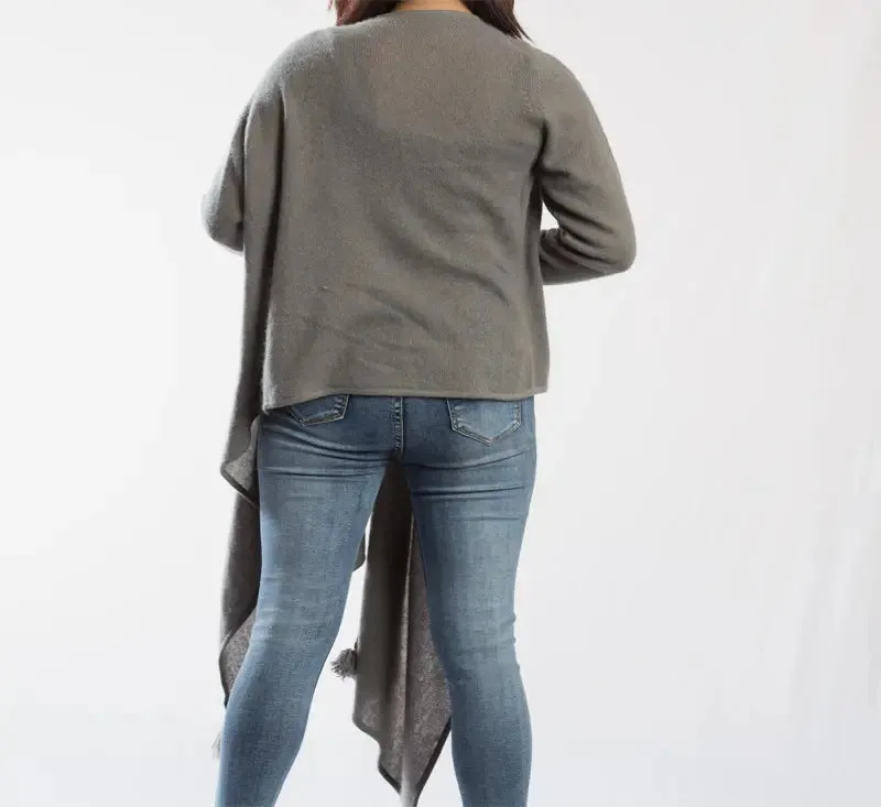 Pure Pashmina Outer High-Low Style