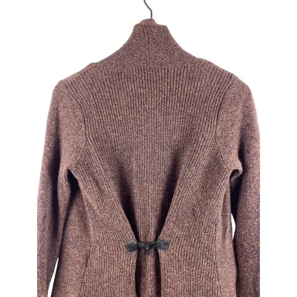 Quinn Women's XS 100% Cashmere Waterfall Cardigan Brown Neutral Layering