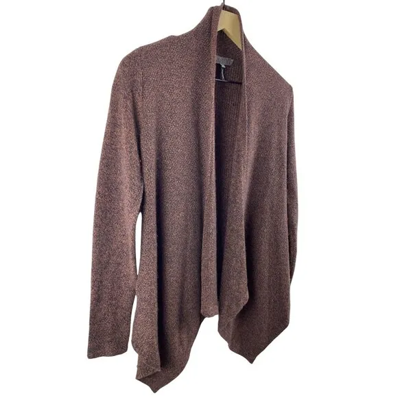 Quinn Women's XS 100% Cashmere Waterfall Cardigan Brown Neutral Layering