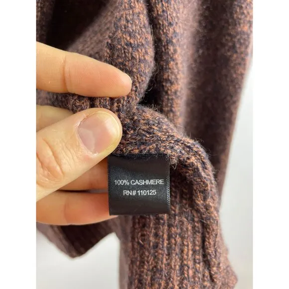 Quinn Women's XS 100% Cashmere Waterfall Cardigan Brown Neutral Layering
