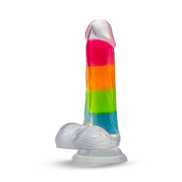 Rainbow Rave Glow in the Dark 6.5 Inch Silicone Dildo