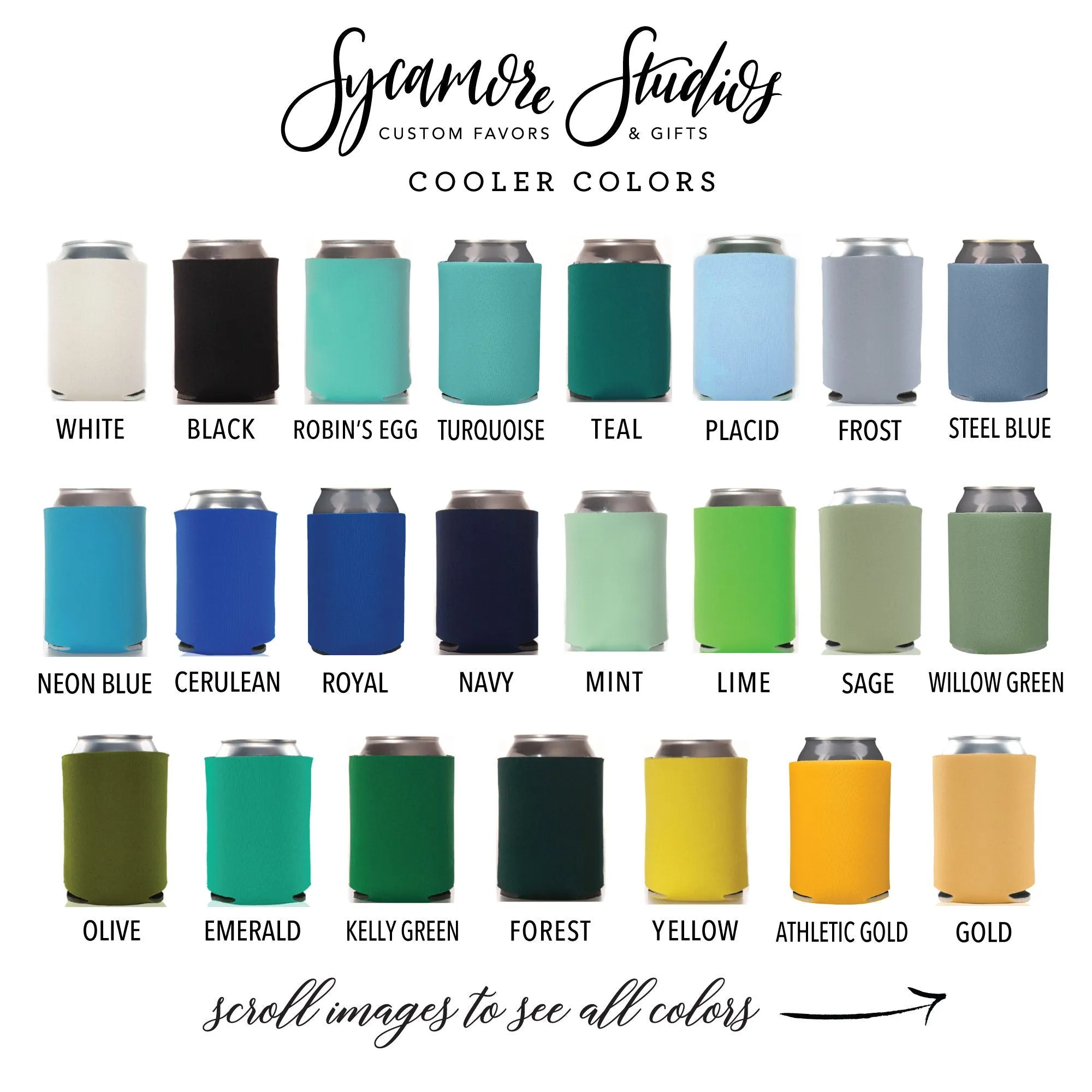 Rainbow Row - Wedding Can Cooler #78R