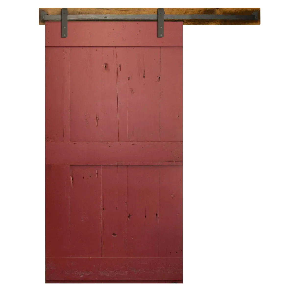 Red Barn Door in Reclaimed Pine