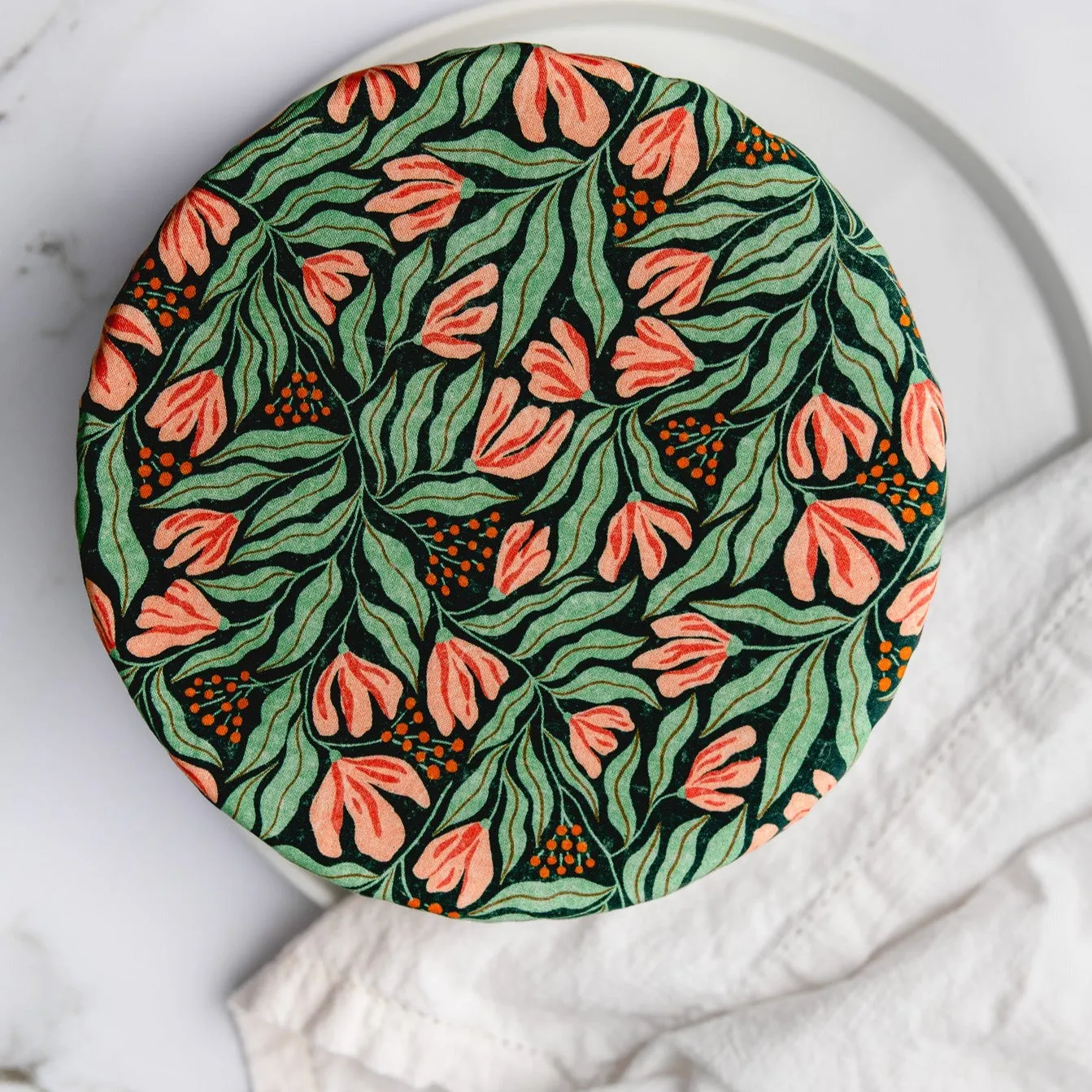 Reusable Dish Cover - Art Deco Greenery