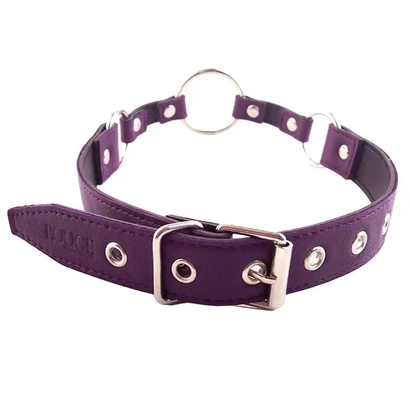 Rouge Garments Purple o Ring Gag with Adjustable Buckle Straps