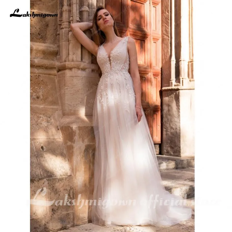 Roycebridal Princess champagne Wedding Dress Lace Up Back Beaded