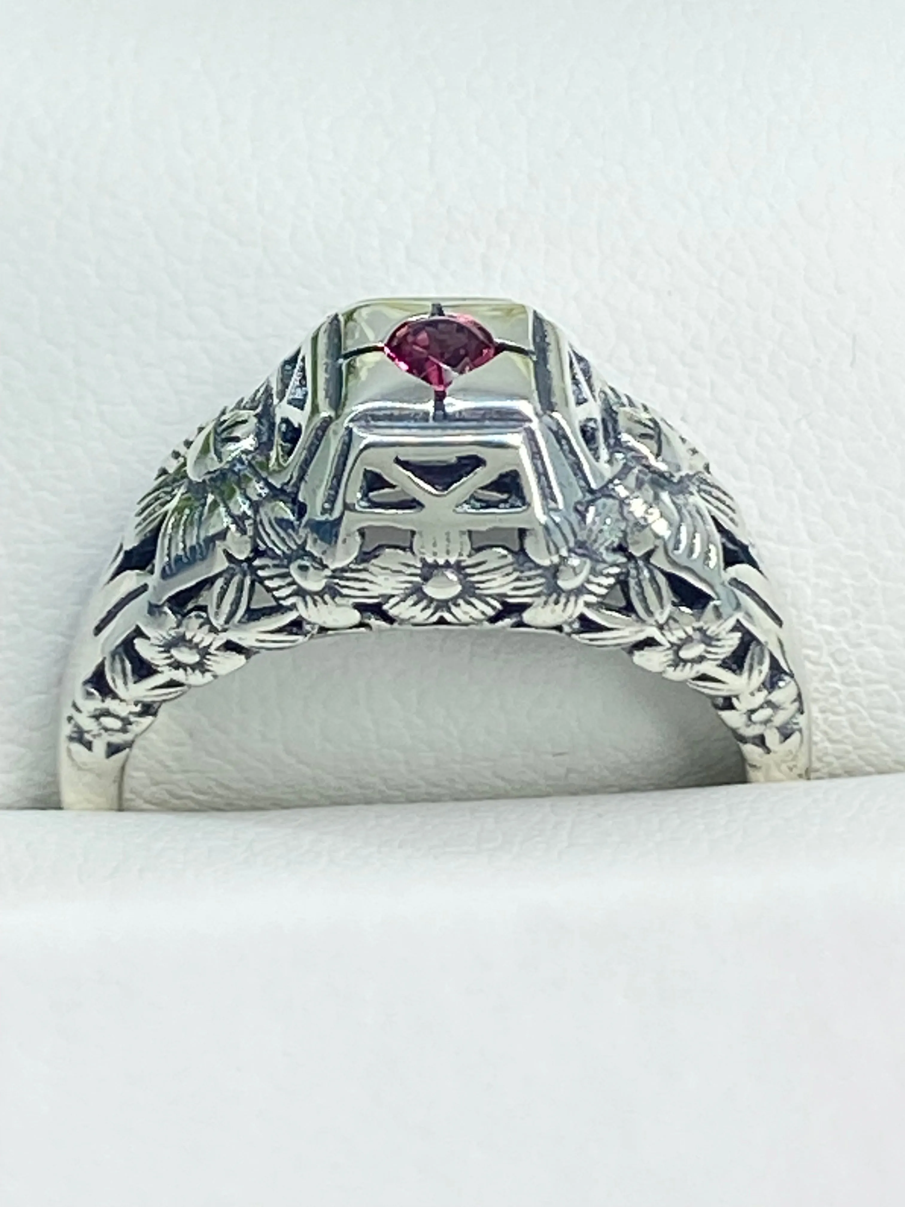Ruby Ring, Size 7.5 Art Deco Garden Wedding Ring #D157 - Ready to Ship