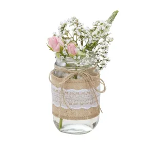 Rustic Hessian Jar