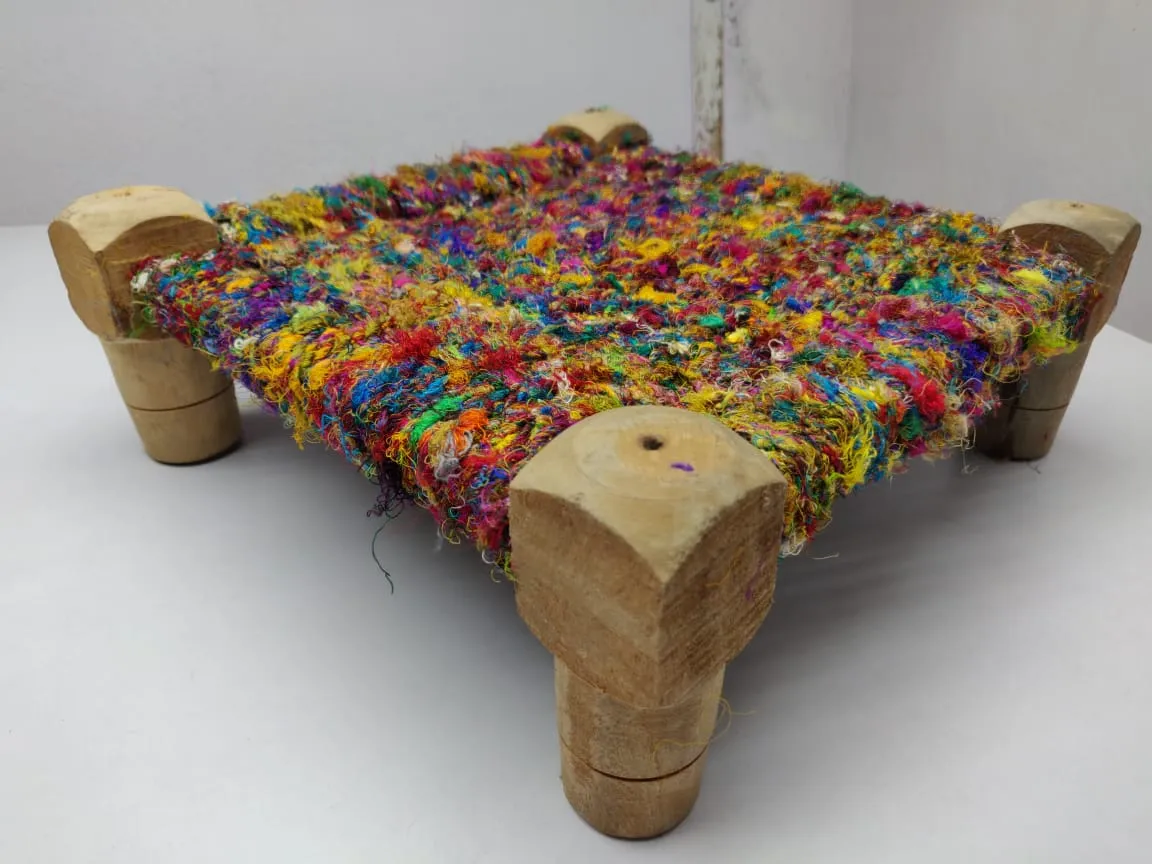 Sari Silk Footstool