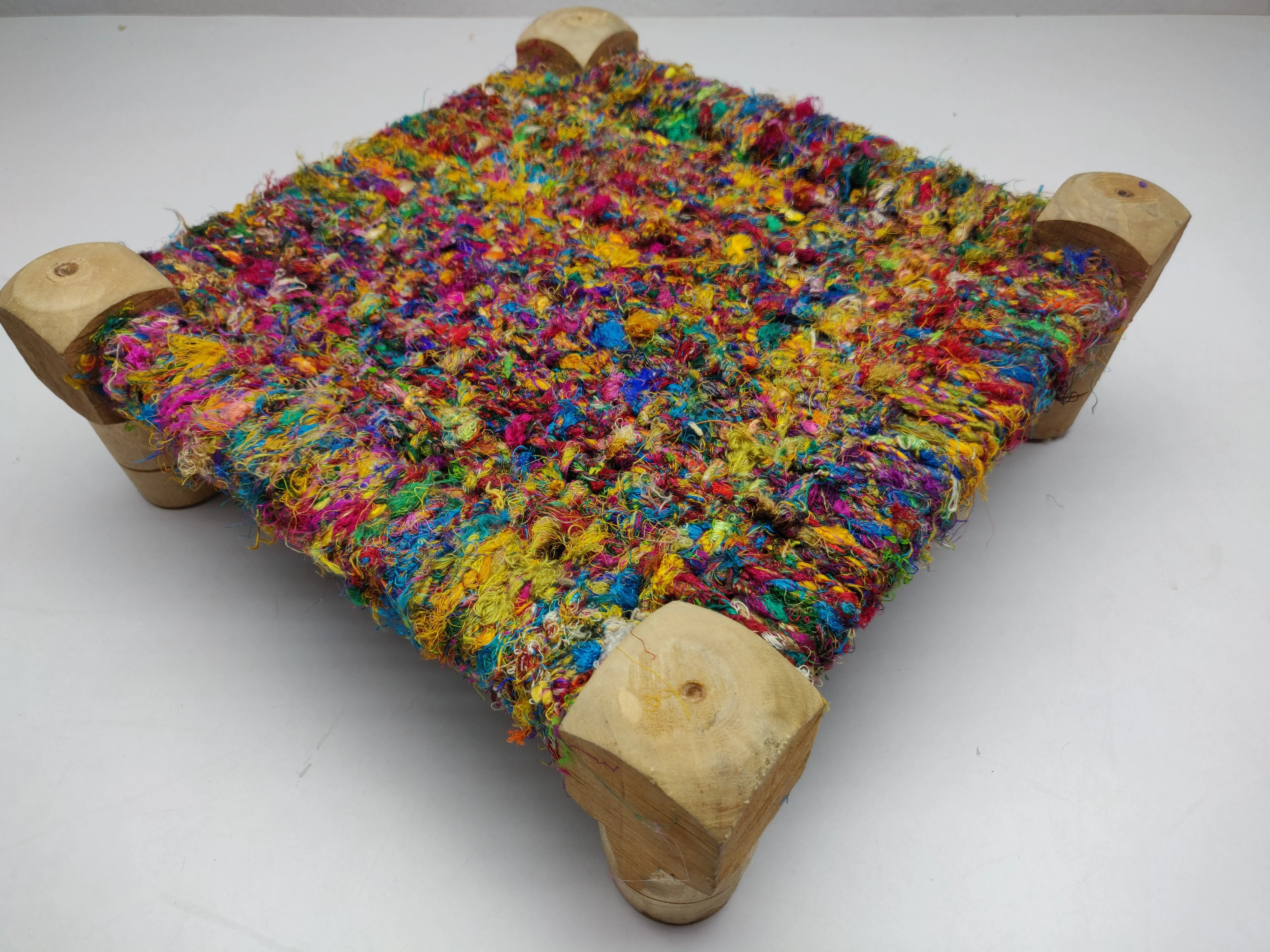 Sari Silk Footstool