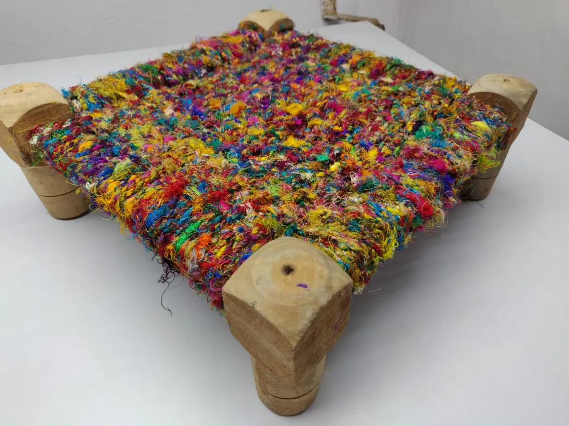Sari Silk Footstool