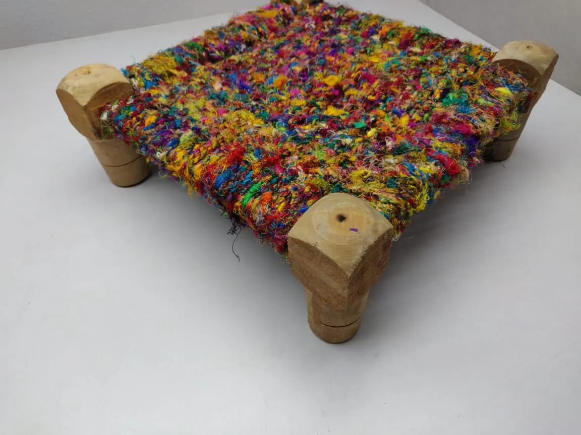Sari Silk Footstool