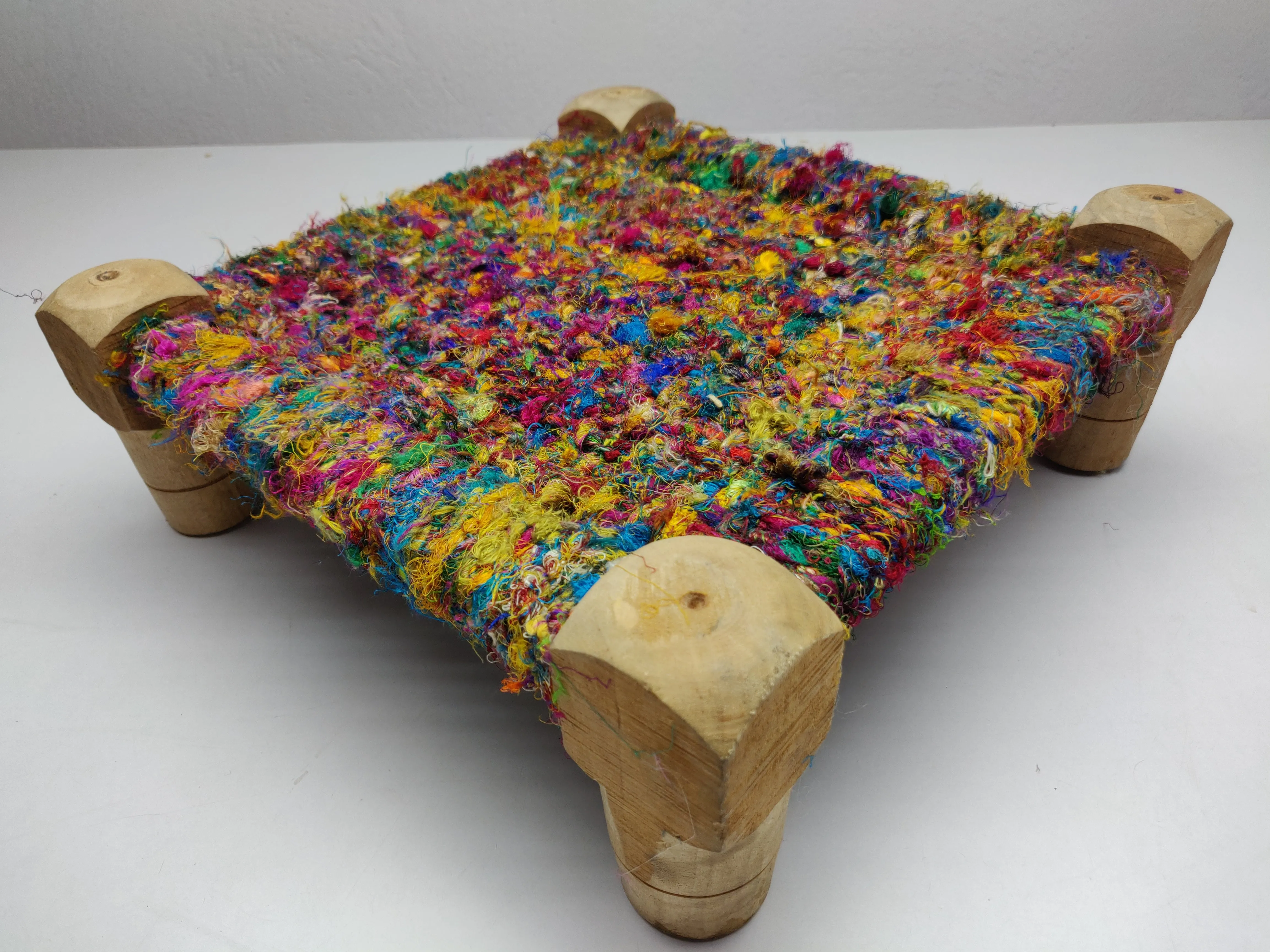 Sari Silk Footstool