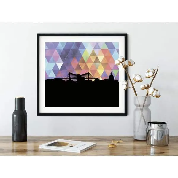 Savannah, Georgia geometric skyline
