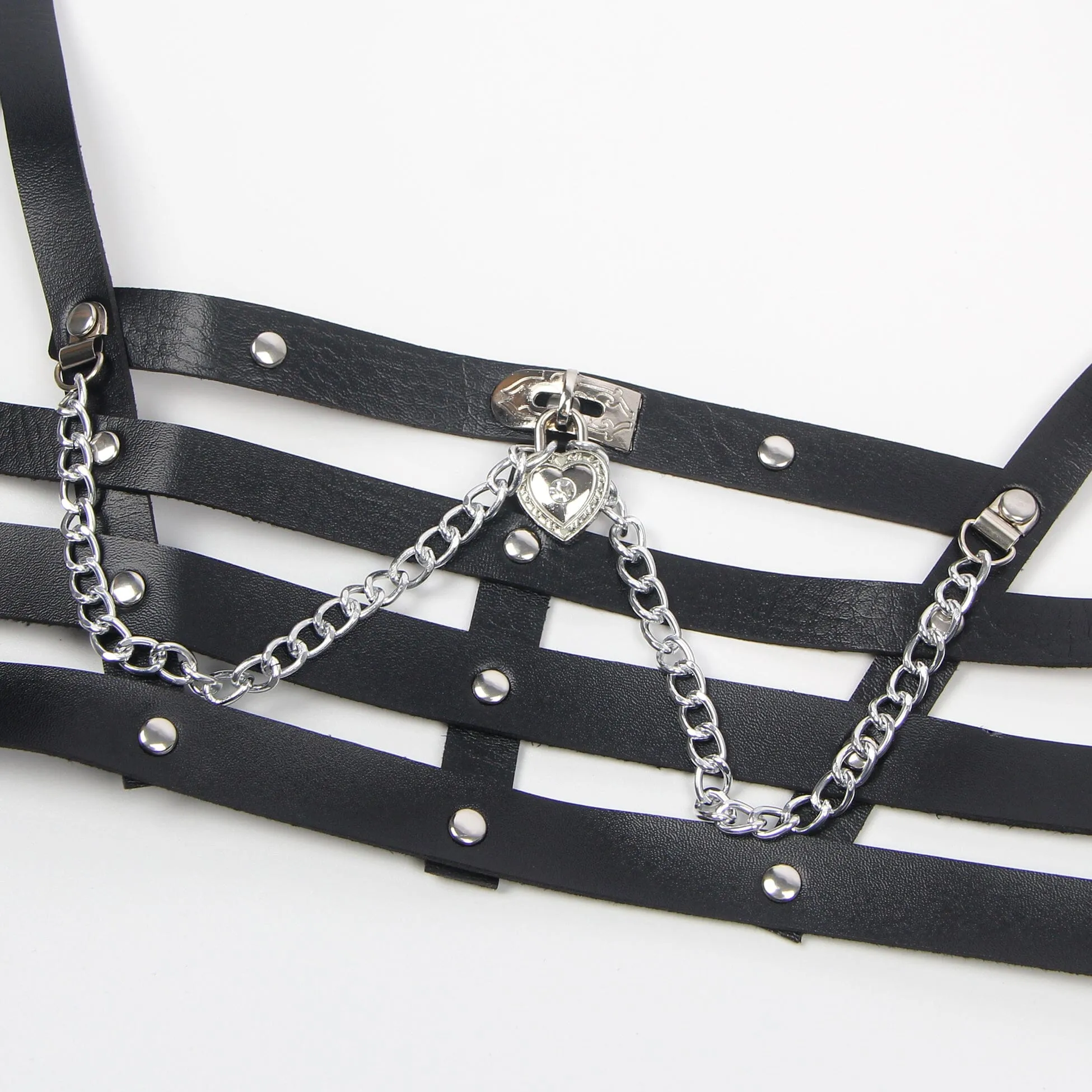 Scandals Heart Detail Belt Harness - Fashion and Bondage