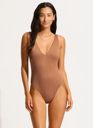 Seafolly Sea Dive Deep V One Piece