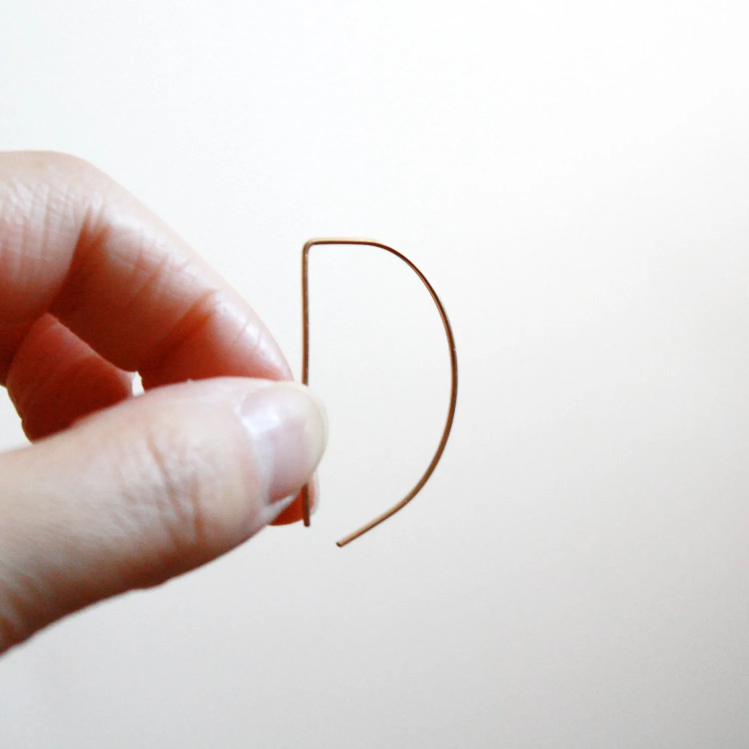 Semi Circle Threader Earrings