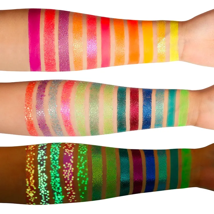 Shadoe-Gloe™ Eye Shadow Palette Glow-in-the-Dark Fluorescent Glitter Makeup Kit