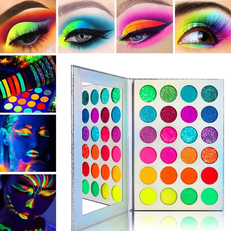 Shadoe-Gloe™ Eye Shadow Palette Glow-in-the-Dark Fluorescent Glitter Makeup Kit