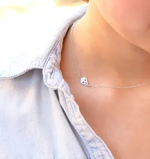 Sideways Skull Necklace