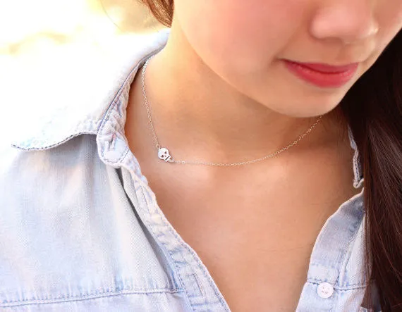 Sideways Skull Necklace