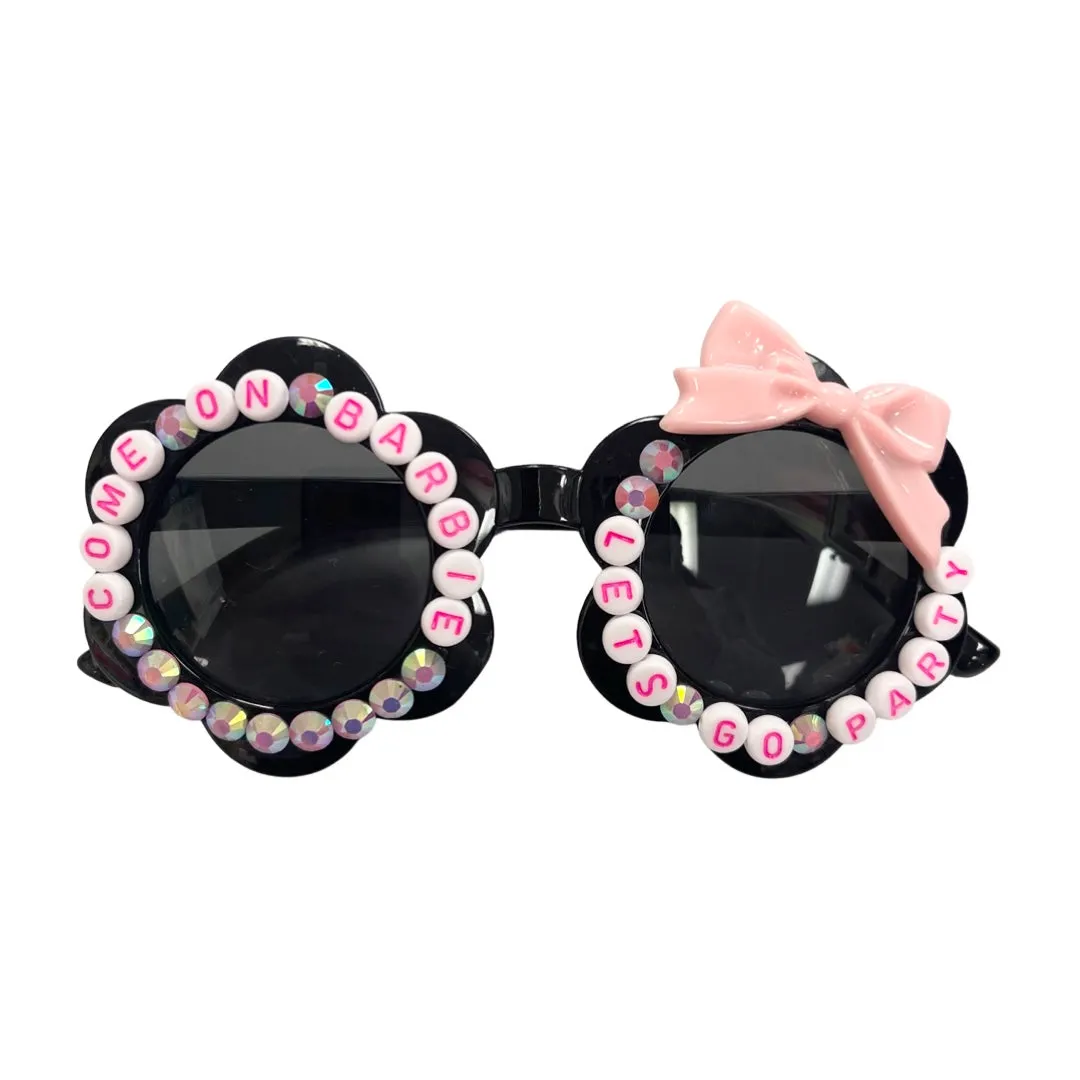 Sienna Sunnies Let's Go Party Flower Sunnies - Black