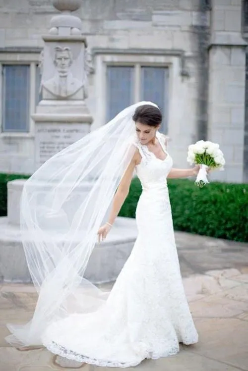 Signature Tulle Chapel & Cathedral Length Veil With Raw Edge VG1030