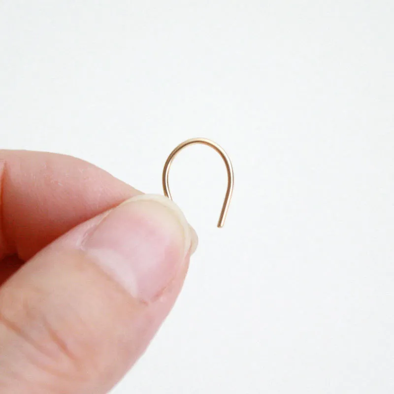 Silver Arc Earrings -Short