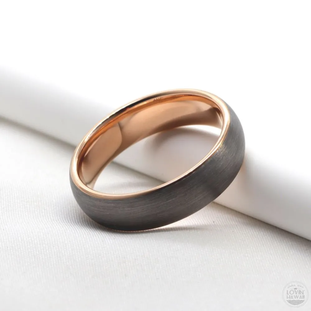 Simple Mens Wedding band, Minimalist Brushed finished (6mm Width, Comfort  Fit)