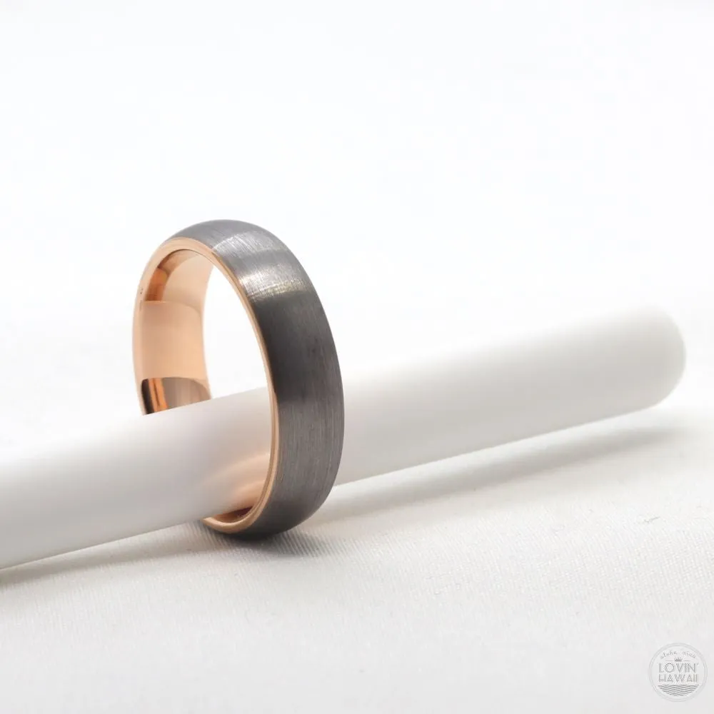 Simple Mens Wedding band, Minimalist Brushed finished (6mm Width, Comfort  Fit)