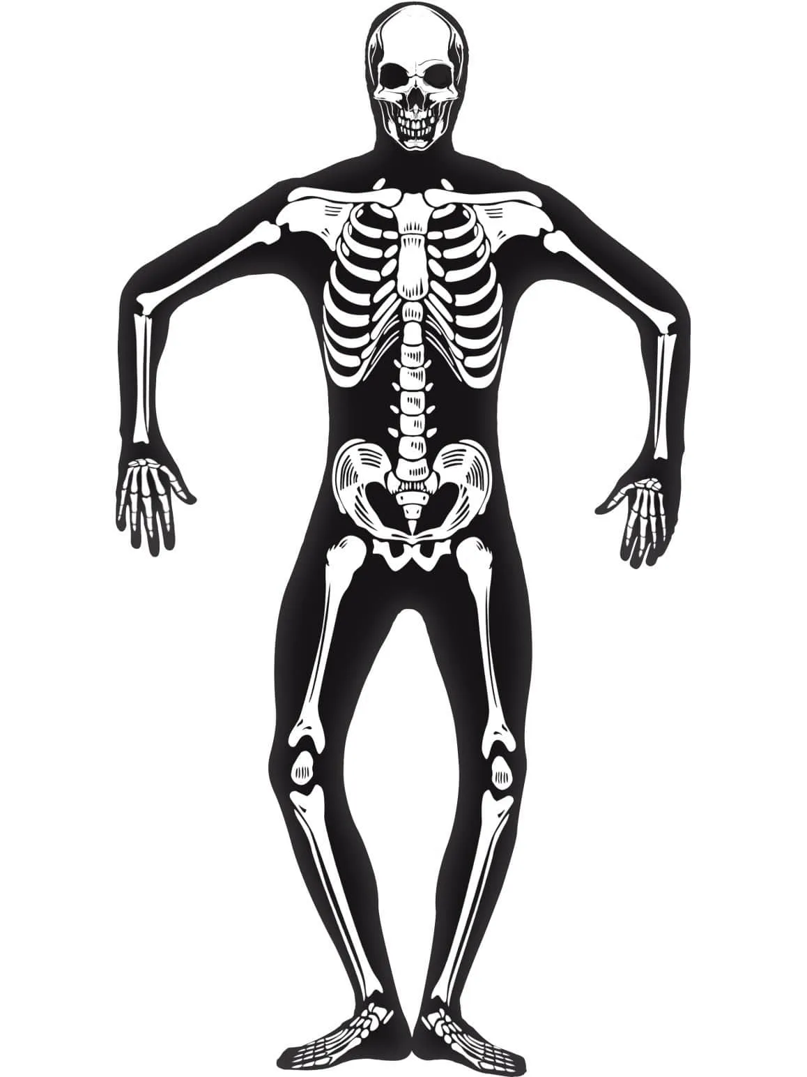 Skeleton Halloween Costume Skin Suit