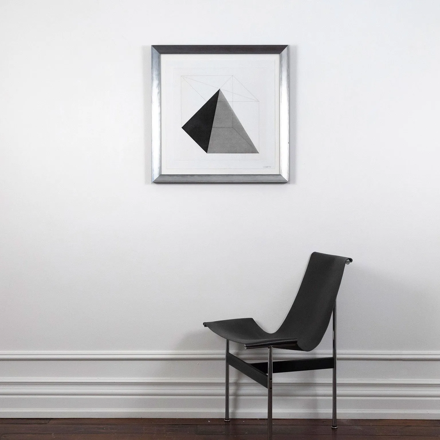 SOL LEWITT "DERIVED FROM A CUBE 9" ETCHING, 1982