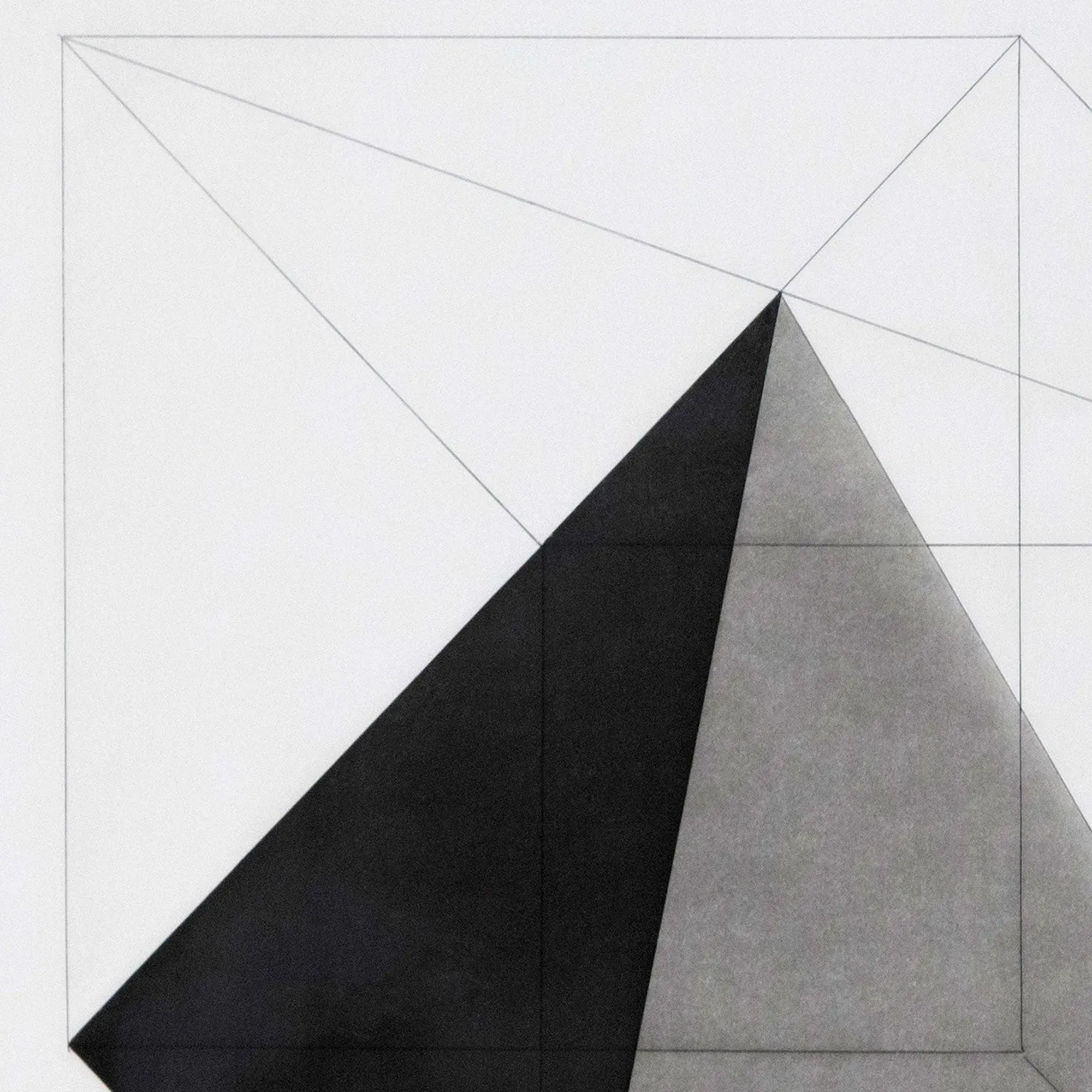 SOL LEWITT "DERIVED FROM A CUBE 9" ETCHING, 1982