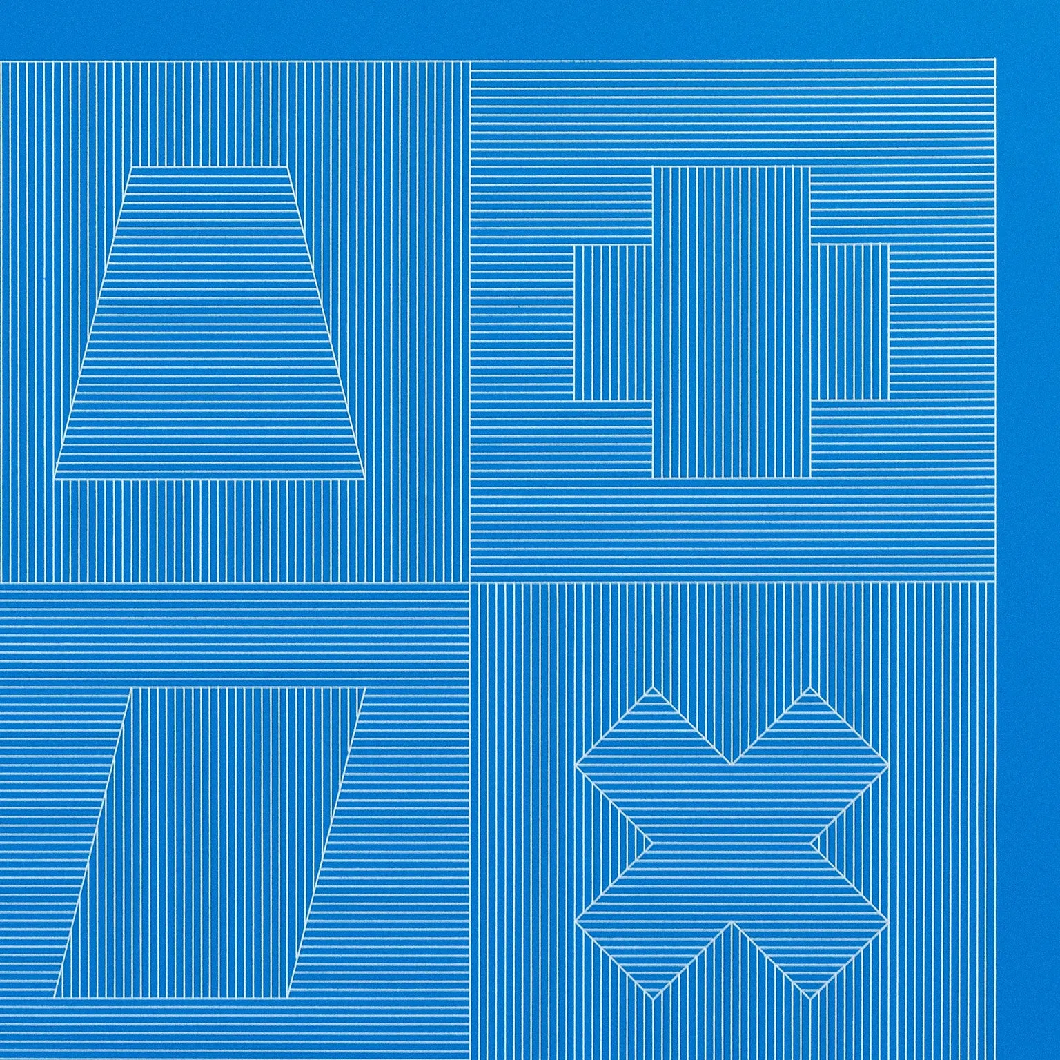 SOL LEWITT "FOUR SIDES OF THE TOWER - BLUE" SILKSCREEN, 1983