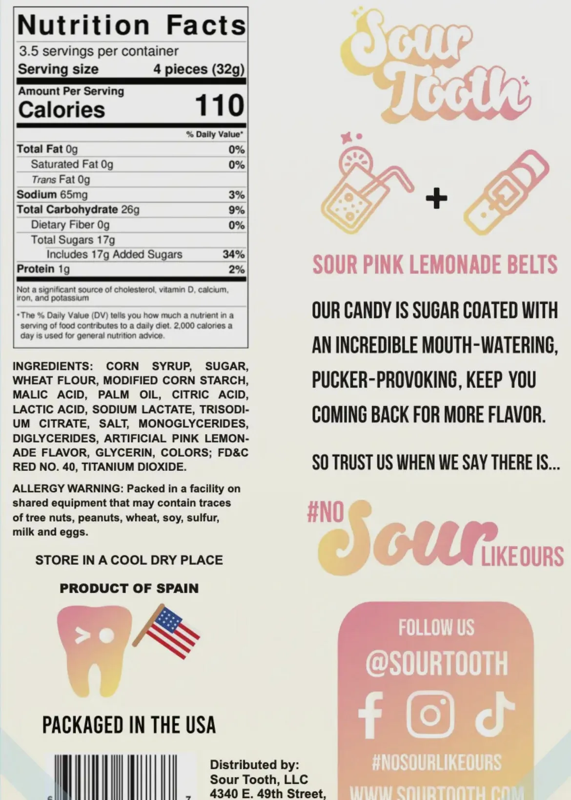 Sour Pink Lemonade Belts