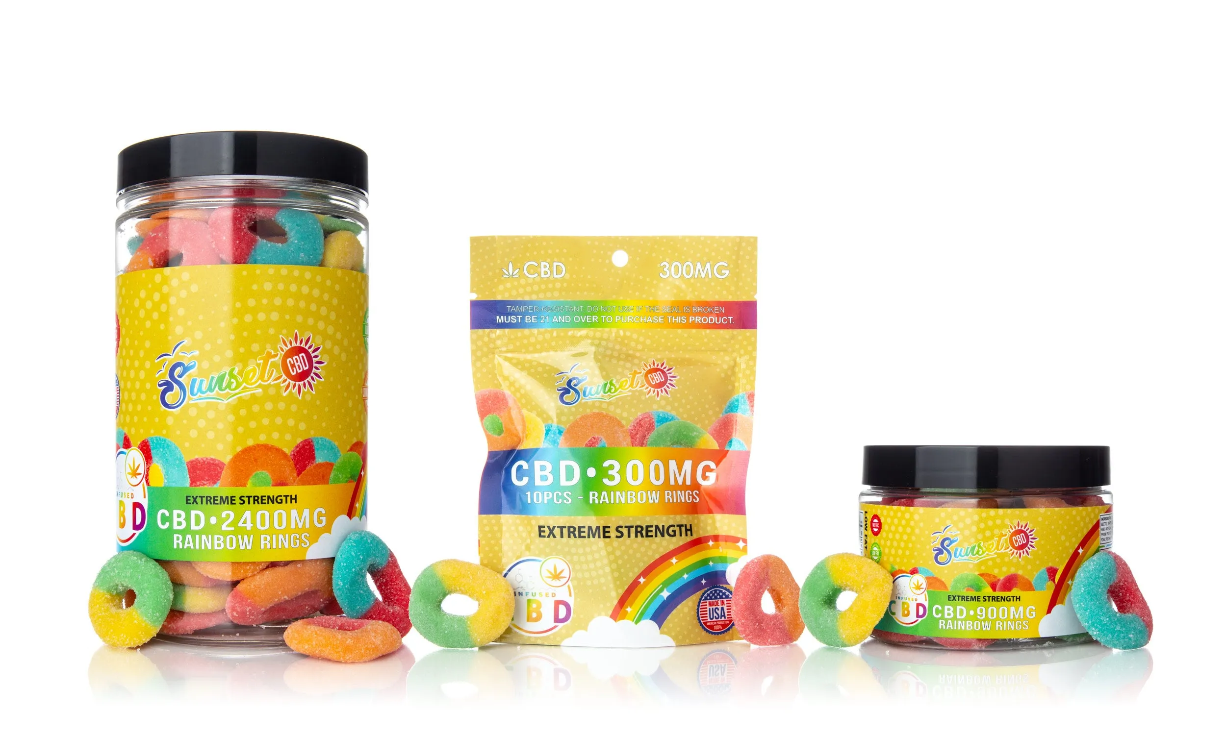 SUNSET CBD Rainbow Rings