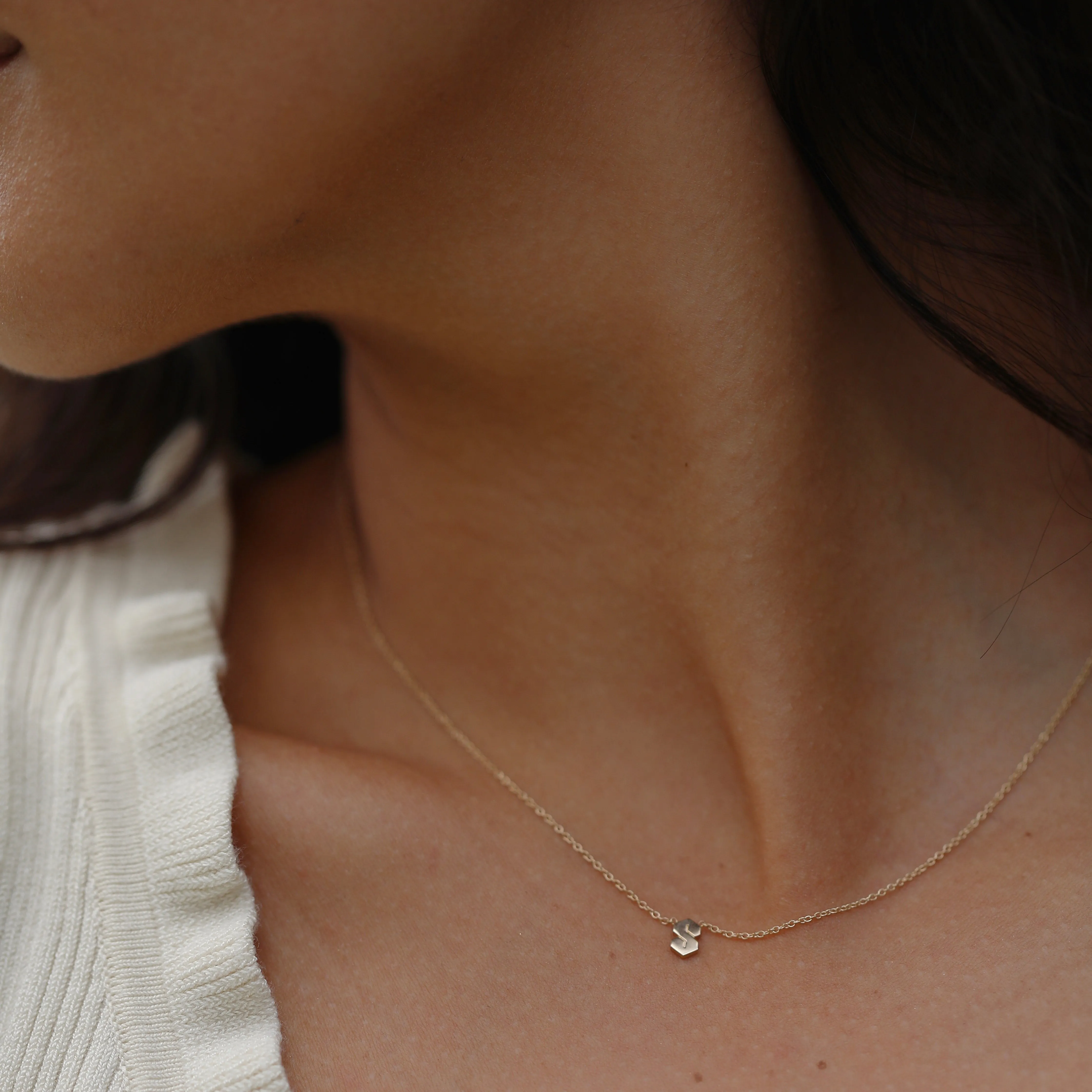 Super Cool "S" Necklace - Solid 14kt
