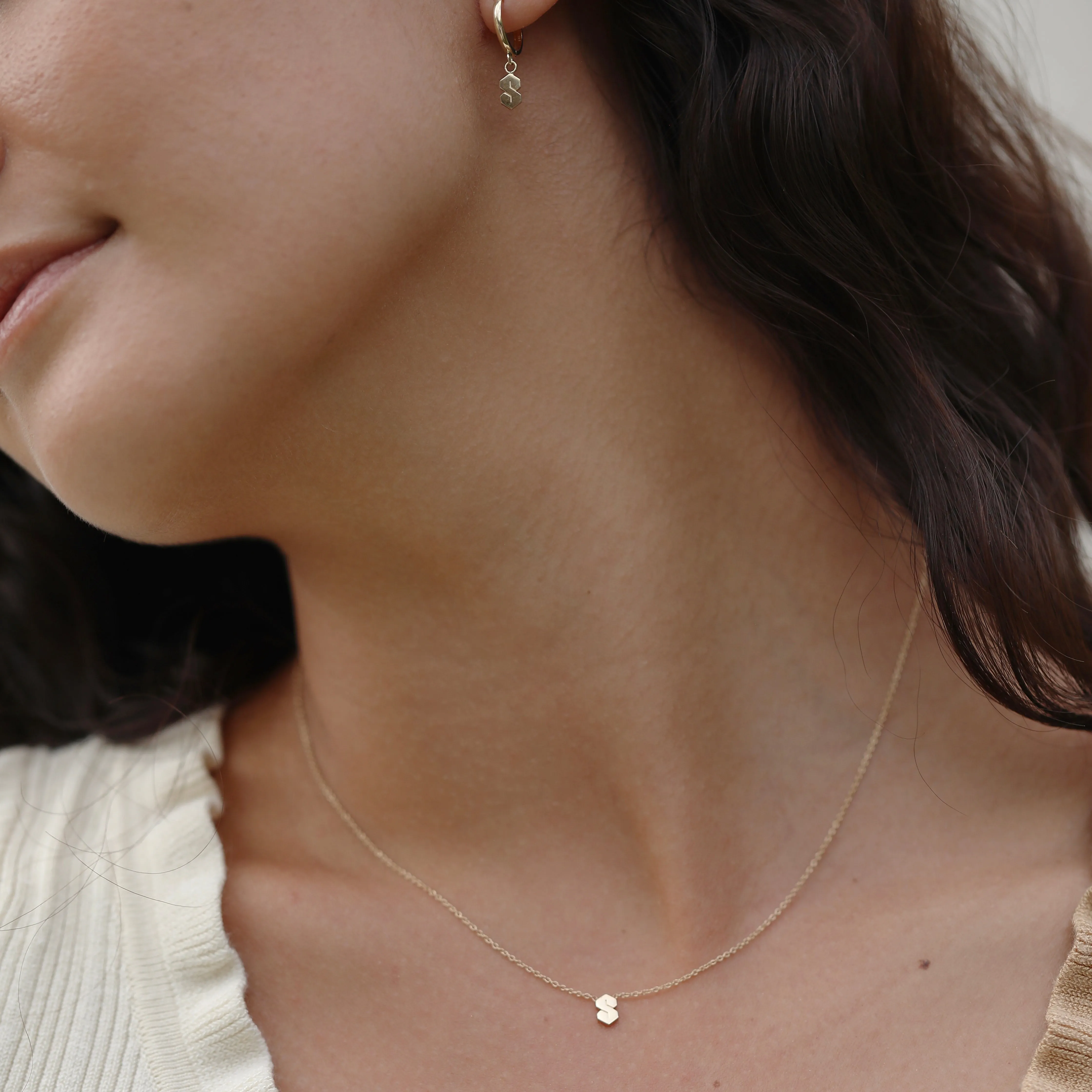Super Cool "S" Necklace - Solid 14kt
